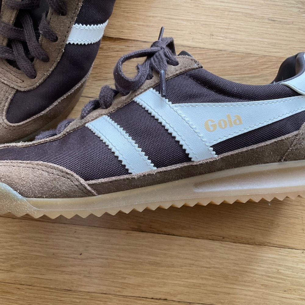 Gola Brown White Tan Classic Sneakers - Picture 6 of 7